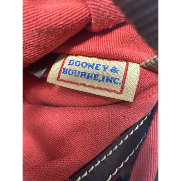 Dooney & Bourke Shoulder Bag Giraffe Animal Double Handle Full Zip Tote Red READ - Picture 10 of 13